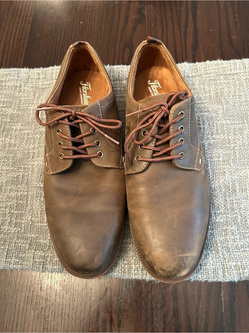 Florsheim Kids Comfortech Oxford Plain Toe Brown Casual Shoes 16630-215 Sz 7